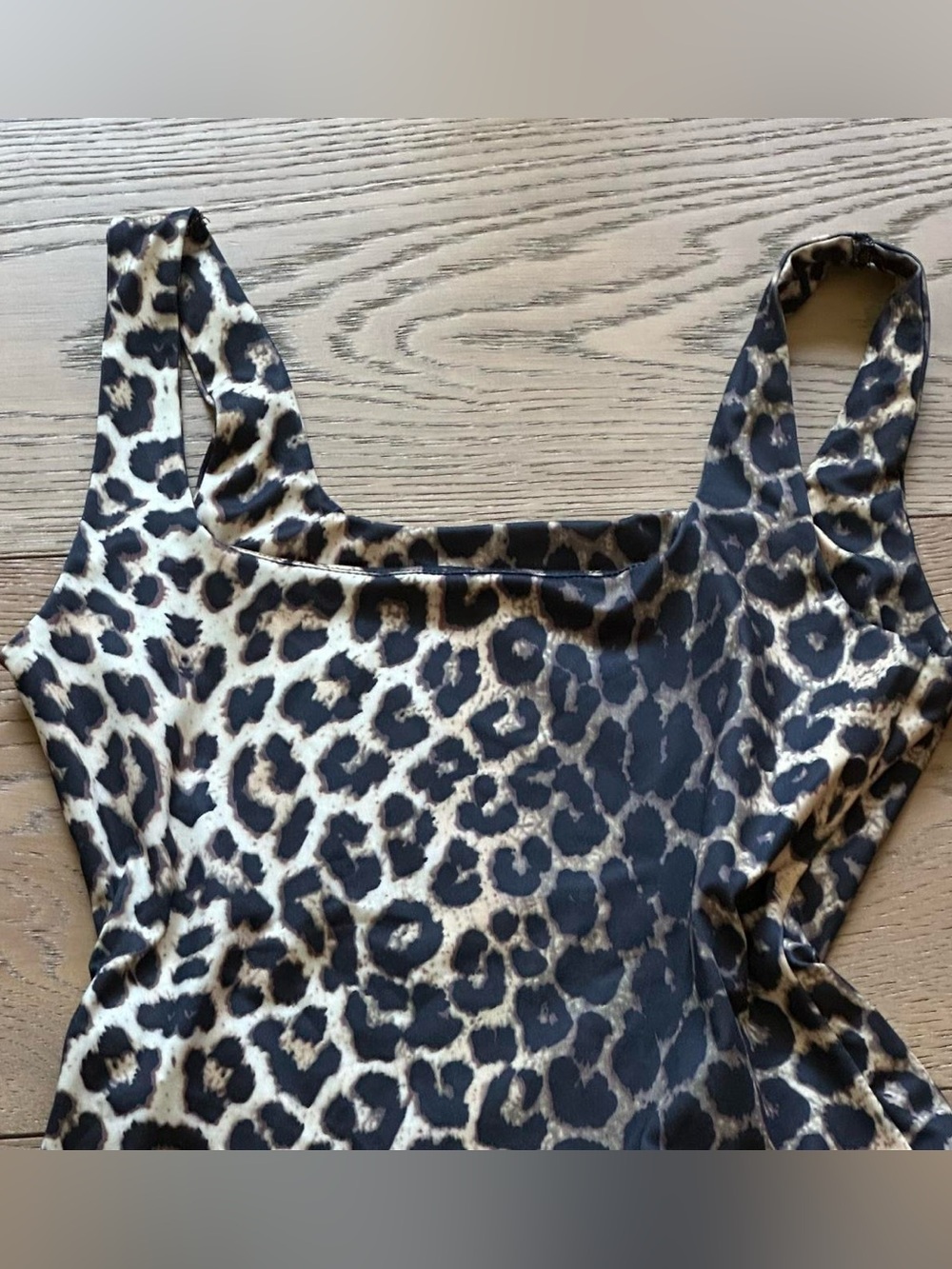 SHEIN Leopard Print Tank Top in Black and Tan